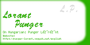 lorant punger business card